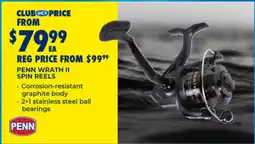 BCF Penn wrath ii spin reels offer