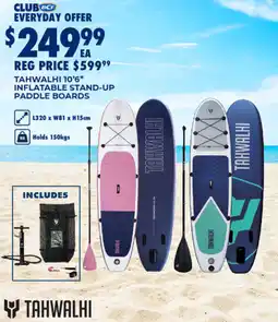 BCF Tahwalhi inflatable stand-up paddle boards offer