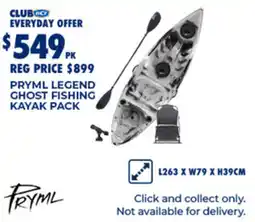 BCF Pryml legend ghost fishing kayak pack offer