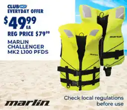 BCF Marlin challenger mk2 l100 pfds offer