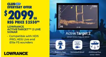 BCF Lowrance activetarget 2 live sonar offer