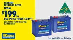 BCF Century marine pro batteries offer