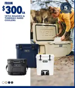 BCF Yeti roadie & tundra hard coolers offer