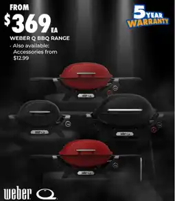 BCF Weber q bbq range offer