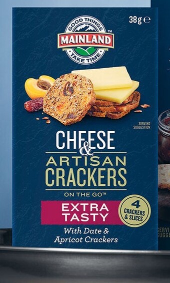 Coles Mainland On The Go Cheese & Artisan Crackers 38g offer