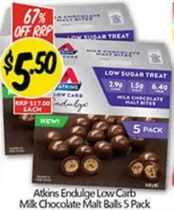 NQR Endulge Low Carb Milk Chocolate Malt Balls offer