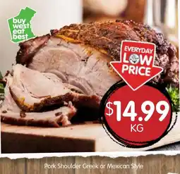 Spudshed Pork Shoulder Greek or Mexican Style offer