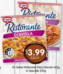 Spudshed Ristorante Pizza Diavola or Speciale offer
