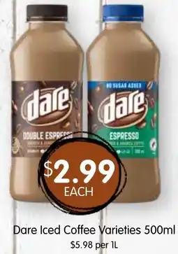 Spudshed Iced Coffee Varieties offer