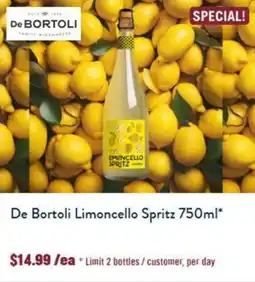 Tasman Butchers De Bortoli Limoncello Spritz offer