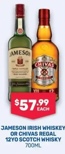 SipnSave Jameson irish whiskey or chivas regal 12yo scotch whisky offer