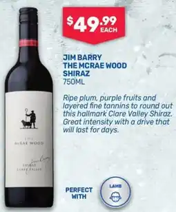 SipnSave Jim barry the mcrae wood shiraz offer
