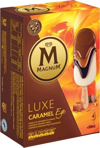 Coles Streets Magnum Luxe 4 Pack 360mL-388mL offer
