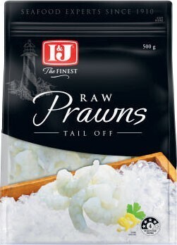 Coles I&J Raw Prawns Tail On or Off 500g offer
