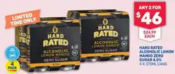 SipnSave Hard rated alcoholic lemon mango zero sugar 4.5% offer