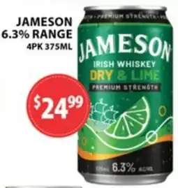 Star Liquor JAMESON 6.3% RANGE offer