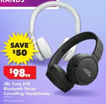 Tune 670 Bluetooth Noise- Cancelling Headphones
