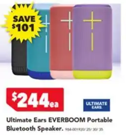 Harvey Norman Ultimate Ears EVERBOOM Portable Bluetooth Speaker offer