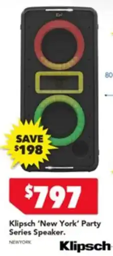 Harvey Norman New York' Party Series Speaker offer