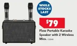 Harvey Norman Flow Portable Karaoke Speaker with 2 Wireless Mics offer