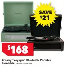Harvey Norman Voyager' Bluetooth Portable Turntable offer
