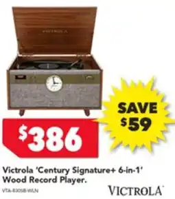 Harvey Norman Century Signature+ 6-in-1' Wood Record Player offer