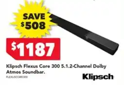 Harvey Norman Klipsch Flexus Core 300 5.1.2-Channel Dolby Atmos Soundbar offer