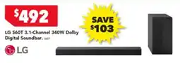 Harvey Norman LG S60T 3.1-Channel 340W Dolby Digital Soundbar offer