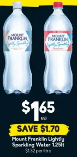Drakes Mount Franklin Lightly Sparkling Water offer