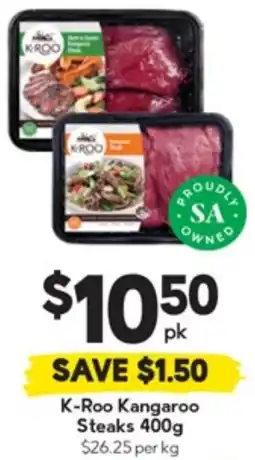 Drakes K-Roo Kangaroo Steaks offer