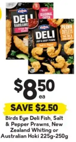 Drakes Deli Fish, Salt & Pepper Prawns, New Zealand Whiting or Australian Hoki offer