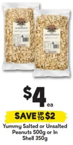 Drakes Salted or Unsalted Peanuts or In Shell offer