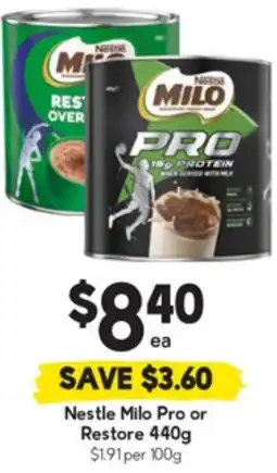 Drakes Milo Pro or Restore offer