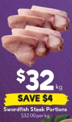 Drakes Swordfish Steak Portions offer