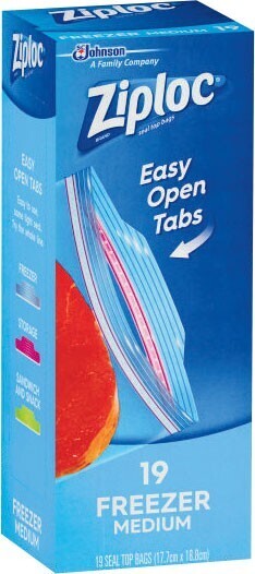 Coles Ziploc Freezer Bags Medium 19 Pack offer