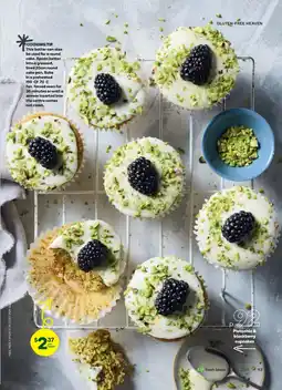 Woolworths Pistachio & blackberry cupcakes offer