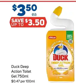 Foodland Duck deep action toilet gel offer