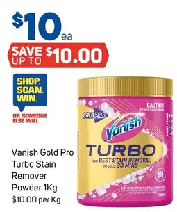 Foodland Vanish gold pro turbo stain remover powder offer