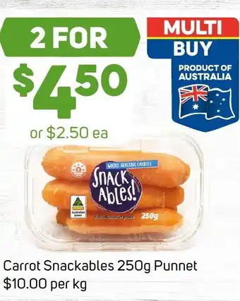 Foodland Carrot snackables punnet offer