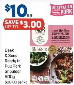 Foodland Beak & sons ready to pull pork shoulder offer