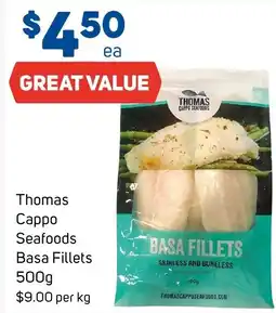 Foodland Thomas cappo seafoods basa fillets offer