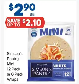 Foodland Simson's pantry mini wraps offer