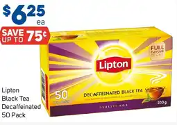 Foodland Lipton black tea decaffeinated offer
