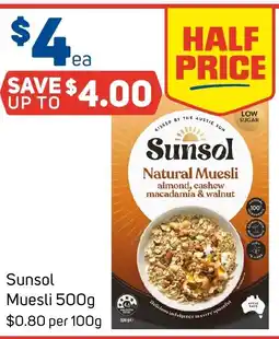 Foodland Sunsol muesli offer