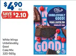 Foodland White wings unbelievably good cake mix offer