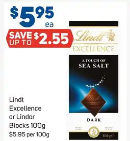 Foodland Lindt excellence or lindor blocks offer