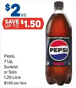 Foodland Pepsi, 7 up, sunkist or solo offer