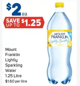 Foodland Mount franklin lightly sparkling water offer