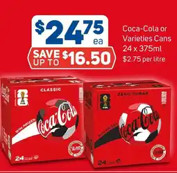 Foodland Coca-cola or varieties cans offer