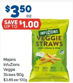Foodland Majans infuzions veggie straws offer